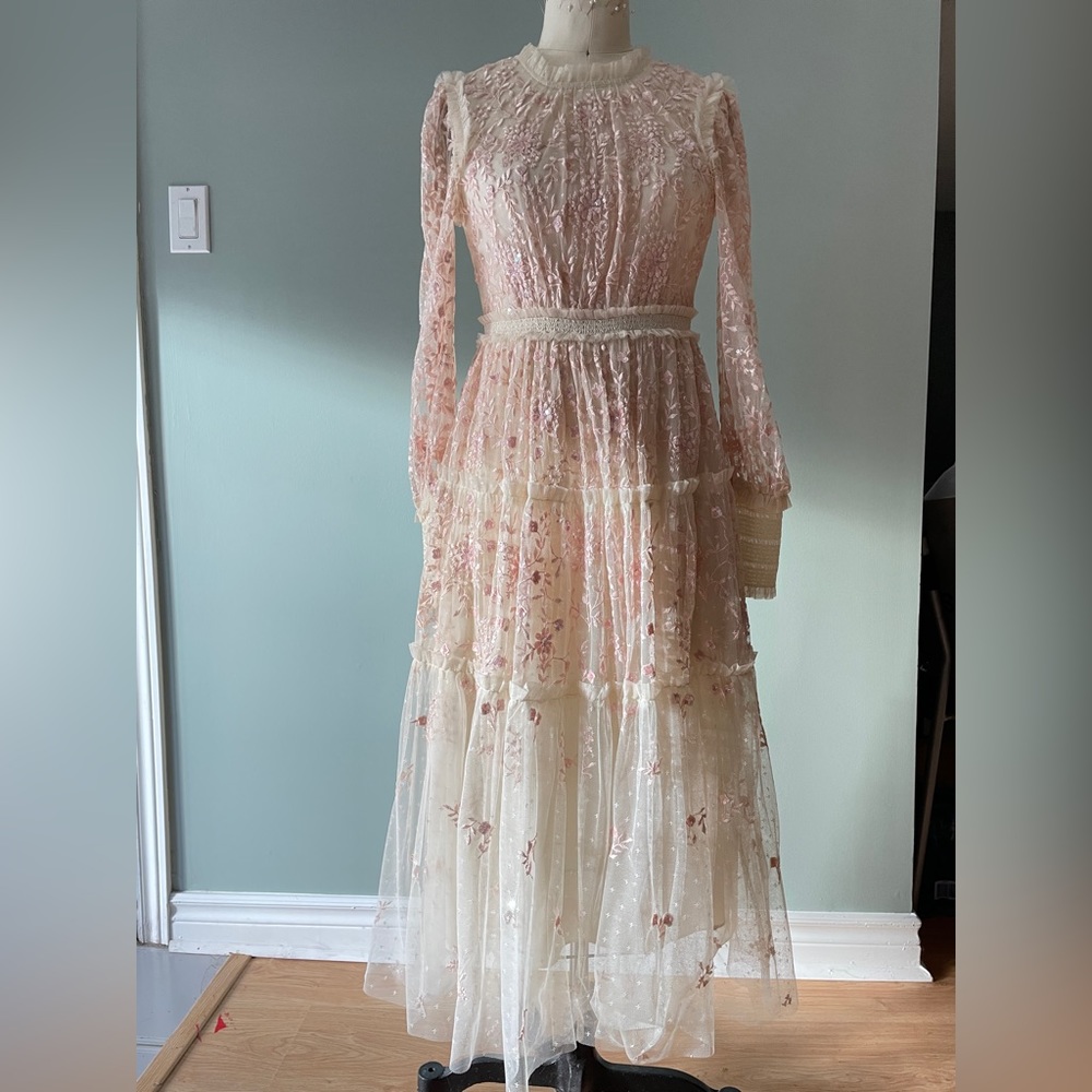 Needle & Thread sequin embroidery dress.
